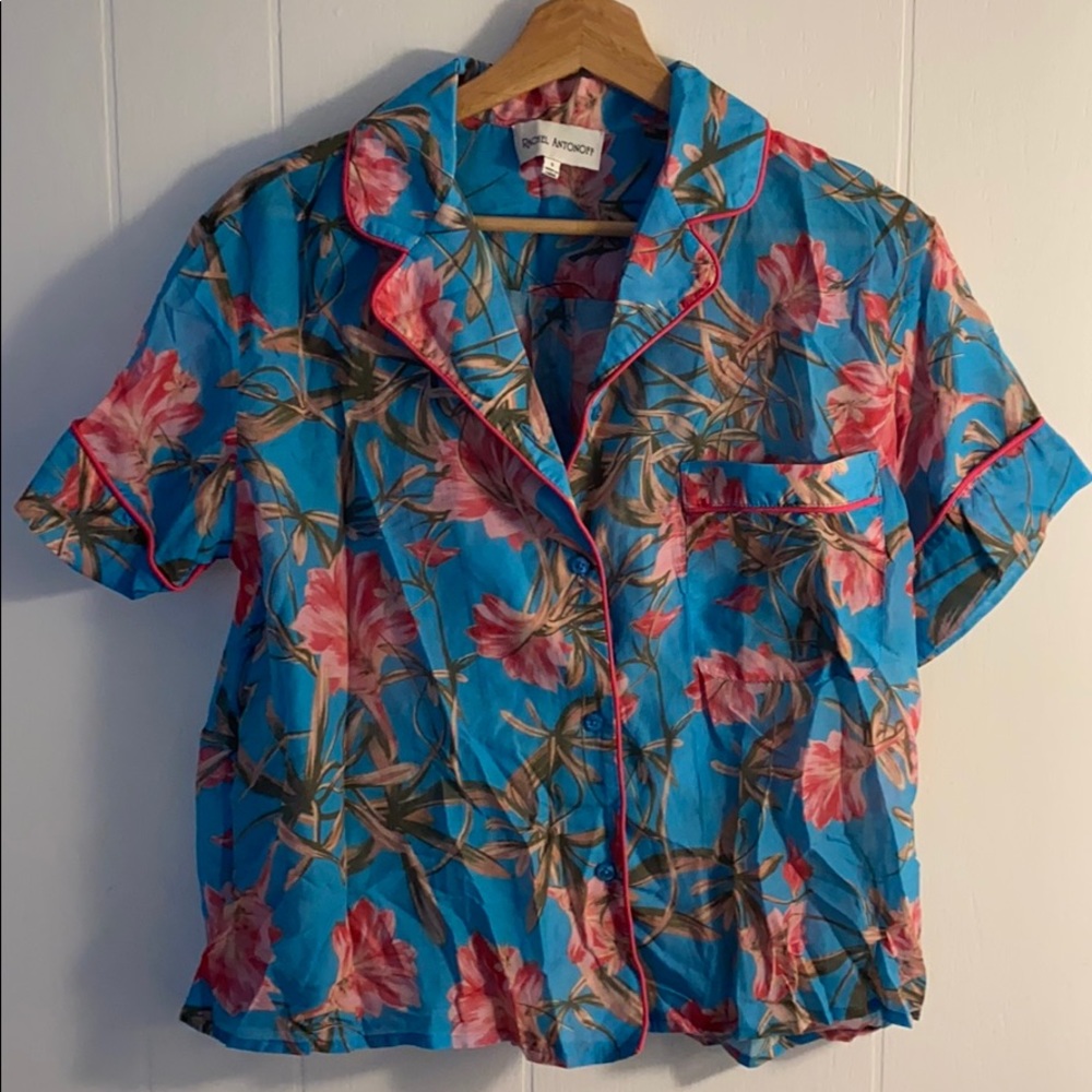 Rachel Antonodf Floral Button Down